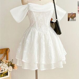 Elegant White Off-Shoulder Dress